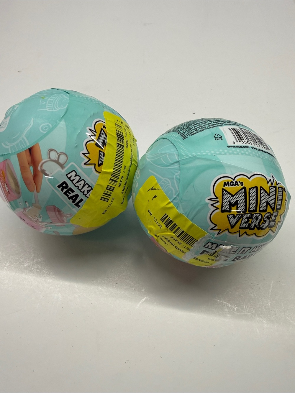 NEW MGA's Mini Verse Surprise Balls - Aqua Make it Mini Real Baby Set of 2